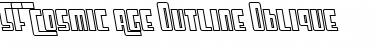 SF Cosmic Age Outline Oblique Font Title Preview