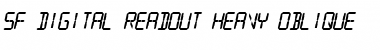 SF Digital Readout Heavy Oblique Font Title Preview