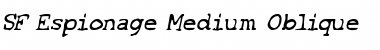 SF Espionage Medium Oblique Font Title Preview