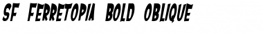 SF Ferretopia Bold Oblique Font Title Preview