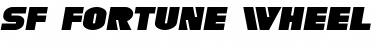 SF Fortune Wheel Extended Italic Font Title Preview