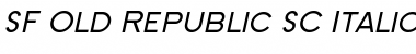 SF Old Republic SC Italic Font Title Preview
