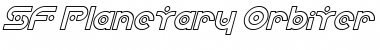 SF Planetary Orbiter Outline Italic Font Title Preview