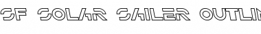 SF Solar Sailer Outline Italic Font Title Preview