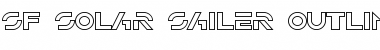 SF Solar Sailer Outline Regular Font Title Preview