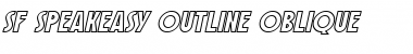 SF Speakeasy Outline Oblique Font Title Preview