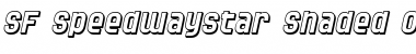 SF Speedwaystar Shaded Oblique Font Title Preview