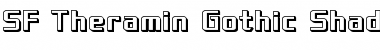 SF Theramin Gothic Shaded Regular Font Title Preview