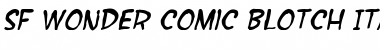 SF Wonder Comic Blotch Italic Font Title Preview