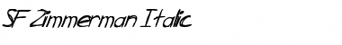 SF Zimmerman Italic Font Title Preview