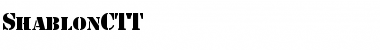 ShablonCTT Regular Font Title Preview