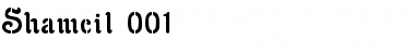 Shamcil 001 Font Title Preview