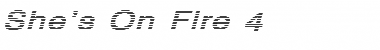 She's On Fire 4 Italic Font Title Preview