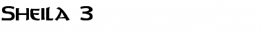 Sheila 3 Regular Font Title Preview