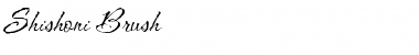 Shishoni Brush Regular Font Title Preview