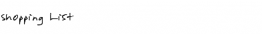 Shopping List Regular Font Title Preview