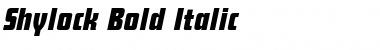 Shylock Bold Italic Font Title Preview
