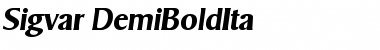 Sigvar-DemiBoldIta Regular Font Title Preview