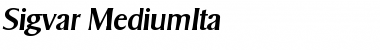 Sigvar-MediumIta Regular Font Title Preview