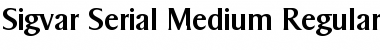 Sigvar-Serial-Medium Regular Font Title Preview
