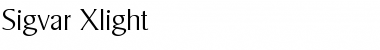 Sigvar-Xlight Regular Font Title Preview