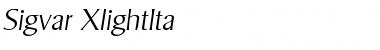 Sigvar-XlightIta Regular Font Title Preview
