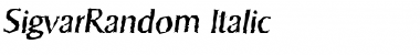 SigvarRandom Italic Font Title Preview