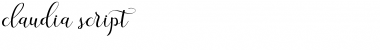 claudia Regular Font Title Preview