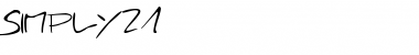 Simply21 Regular Font Title Preview