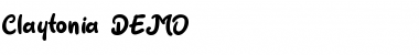 Claytonia DEMO Regular Font Title Preview