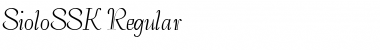 SioloSSK Regular Font Title Preview