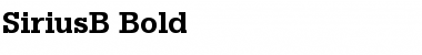 SiriusB Bold Font Title Preview