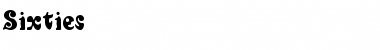 Sixties Regular Font Title Preview