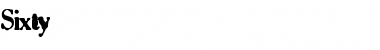Sixty Regular Font Title Preview