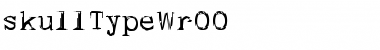 skullTypeWr00 Regular Font Title Preview