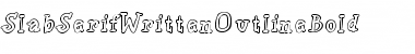 SlabSerifWrittenOutline Regular Font Title Preview