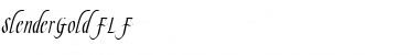SlenderGoldFLF Regular Font Title Preview