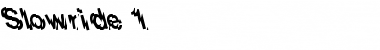 Slowride 1 Regular Font Title Preview