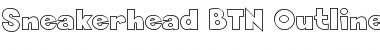 Sneakerhead BTN Outline Regular Font Title Preview