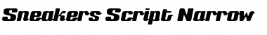 Sneakers Script Narrow Regular Font Title Preview