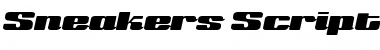 Sneakers Script UltraWide Regular Font Title Preview