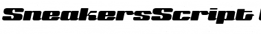 Sneakers Script UltraWide Font Title Preview