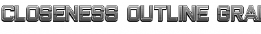 Closeness Outline Gradient Regular Font Title Preview