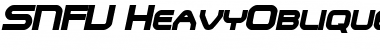 SNFU HeavyOblique Font Title Preview