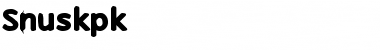 Snuskpk Regular Font Title Preview