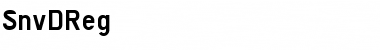 SnvDReg Regular Font Title Preview