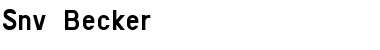 Snv Becker Regular Font Title Preview