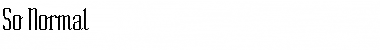 So Normal Regular Font Title Preview