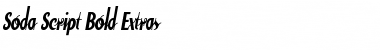 Soda Script Bold Extras Regular Font Title Preview