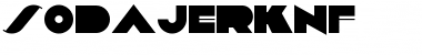 SodaJerkNF Regular Font Title Preview